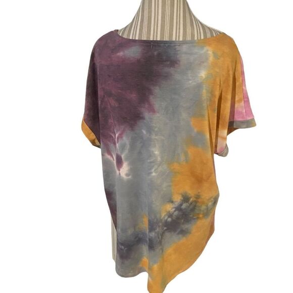 Green Envelope Los Angeles size 2X tie dyed shirt sleeved soft sweatshirt feel - Picture 2 of 2